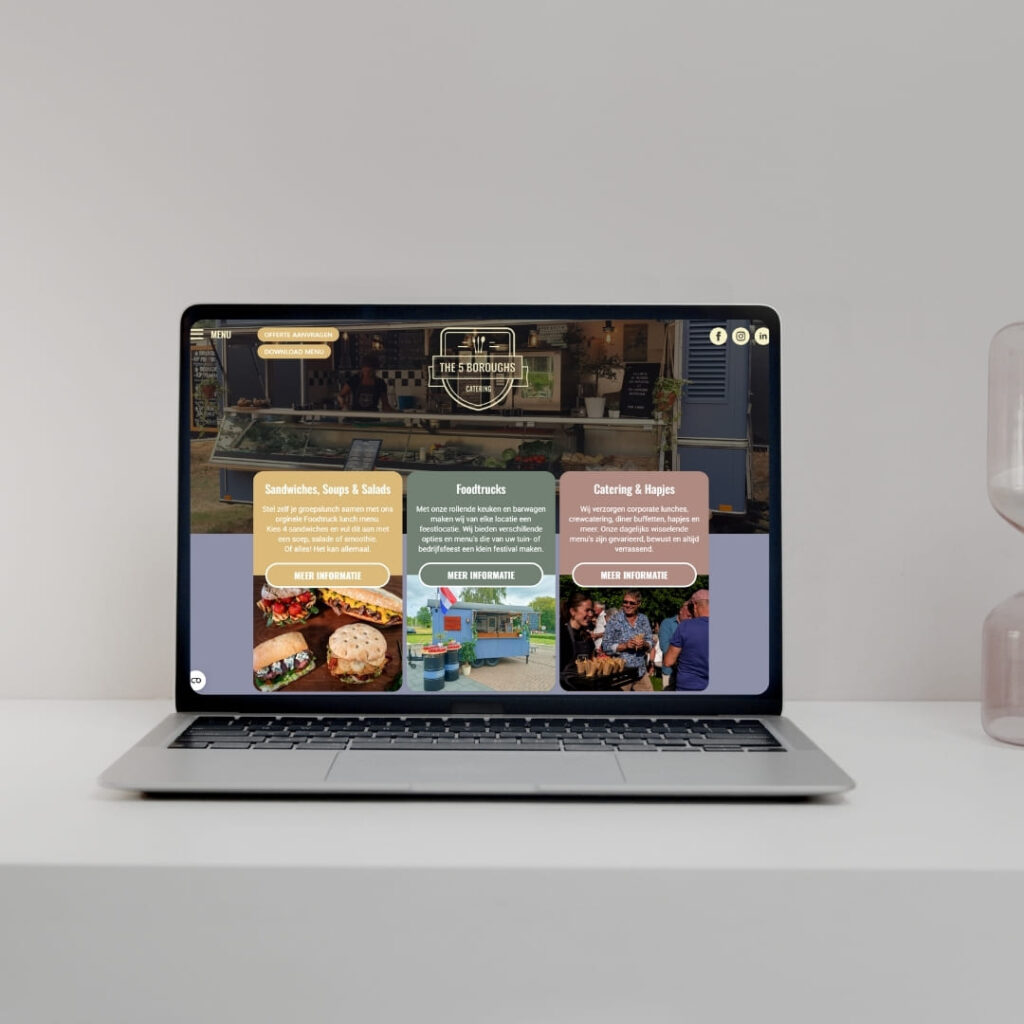 Project The 5 Boroughs door Oventa Webdesign