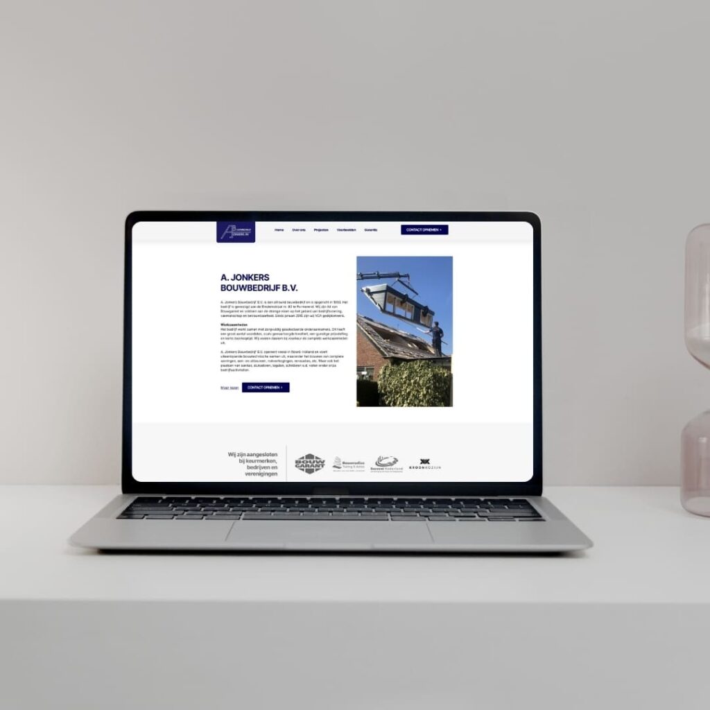 Project Bouwbedrijf Jonkers door Oventa Webdesign