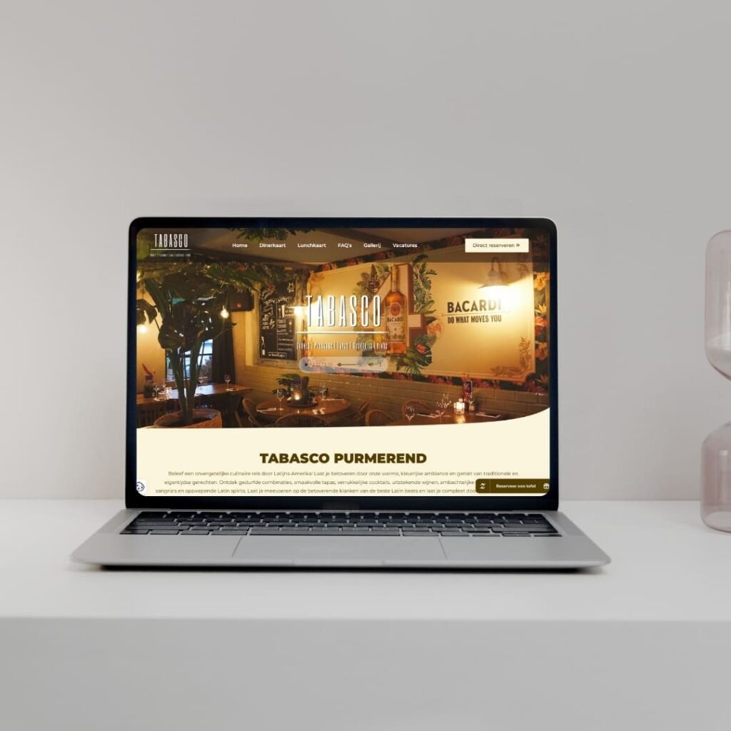 Project Restaurant Tabasco door Oventa Webdesign