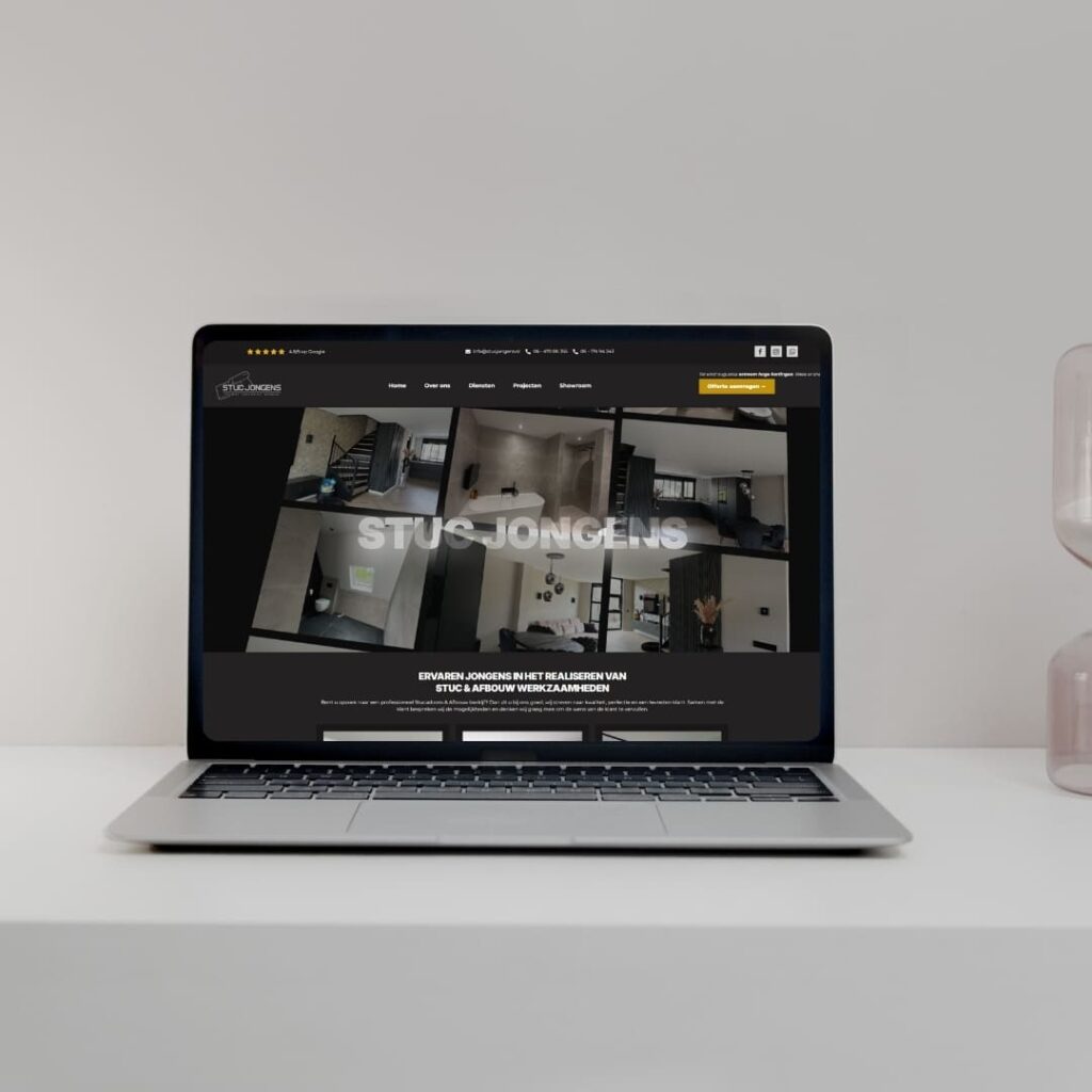 Project Stuc Jongens door Oventa Webdesign