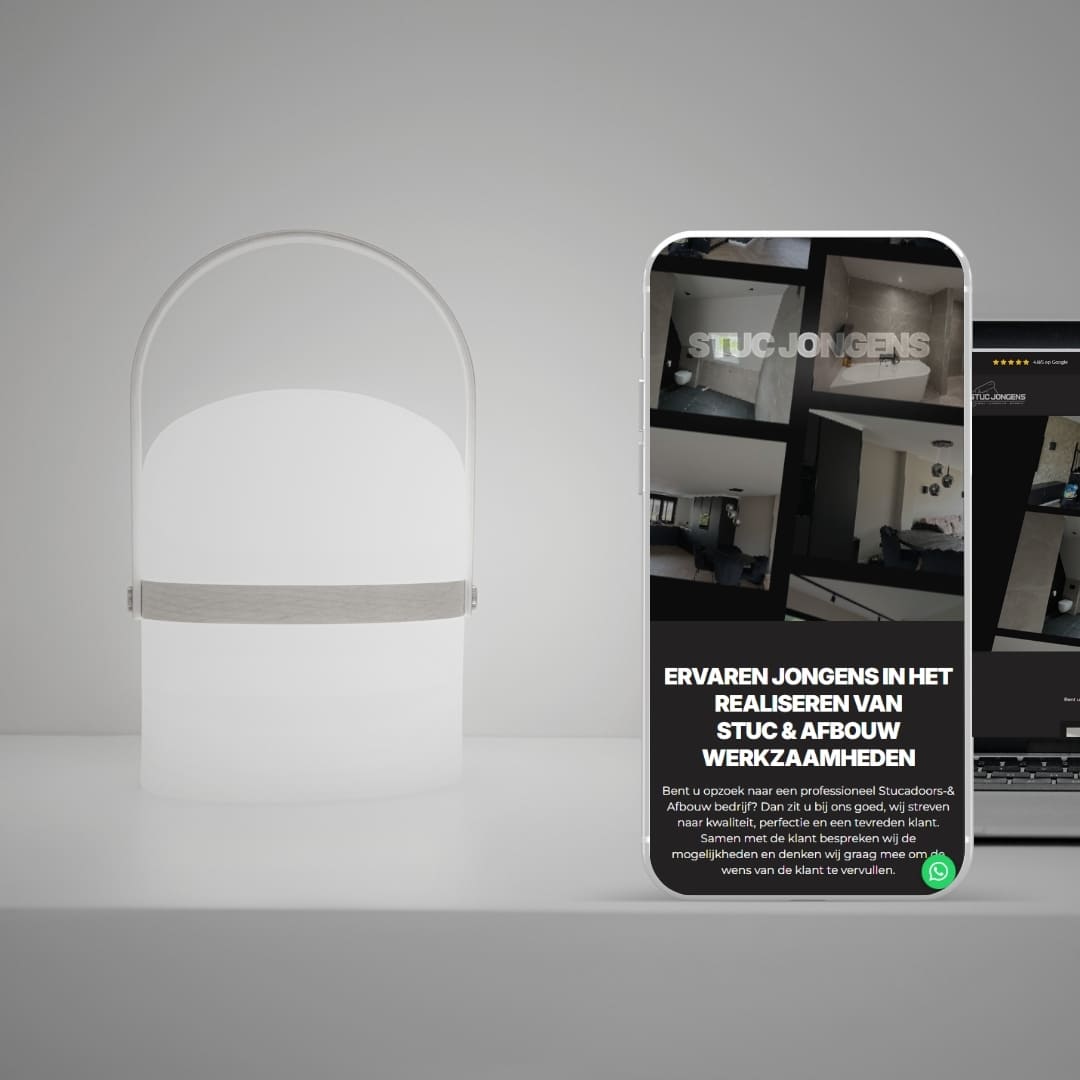 Website van Stuc Jongens op mobiel