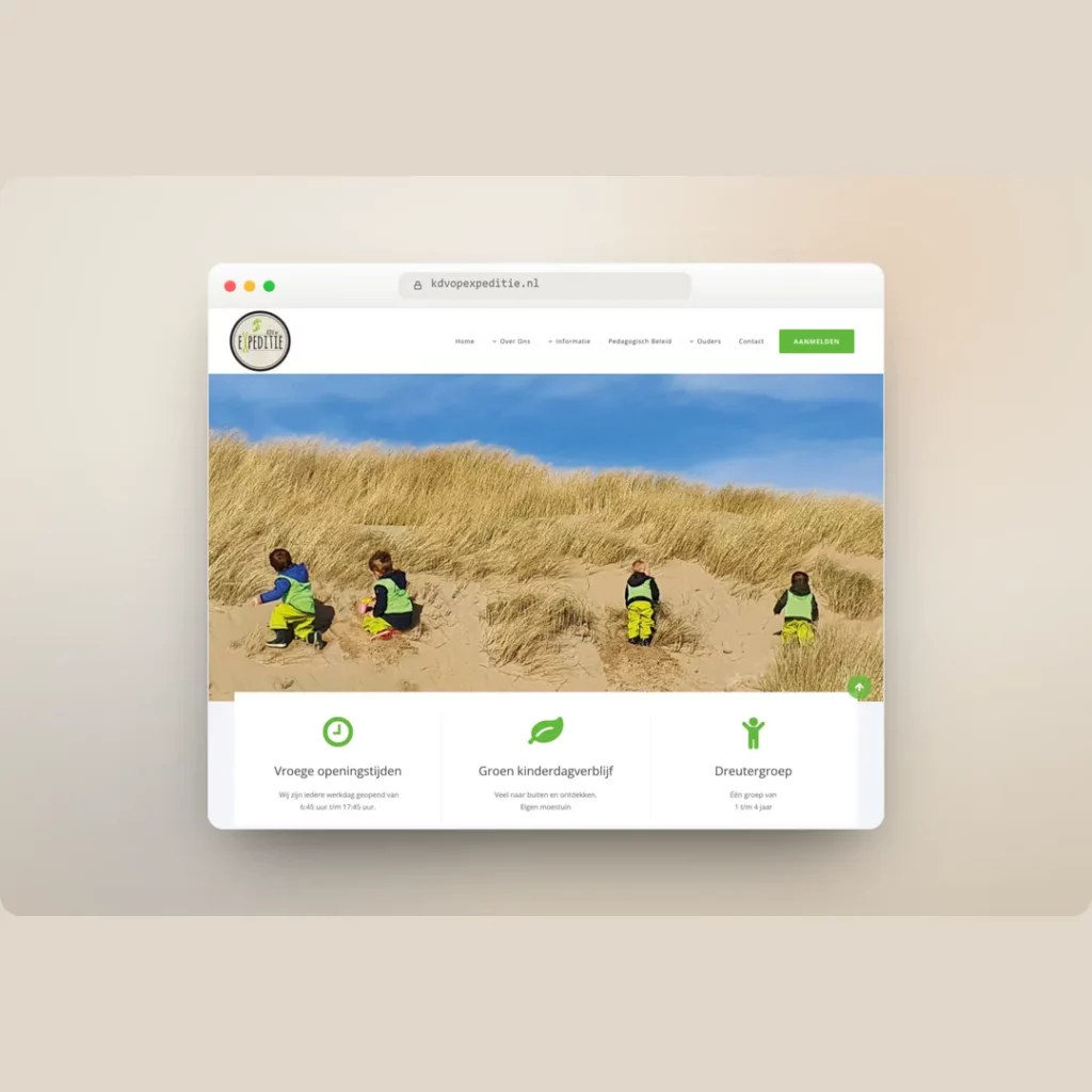 Project KDV op eXpeditie door Oventa Webdesign