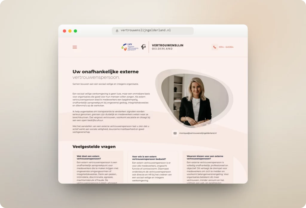 Project Vertrouwenslijn Gelderland door Oventa Webdesign